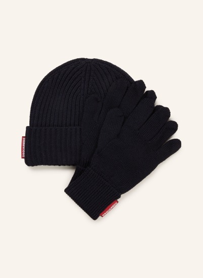 DSQUARED2 Set: Mütze und Handschuhe