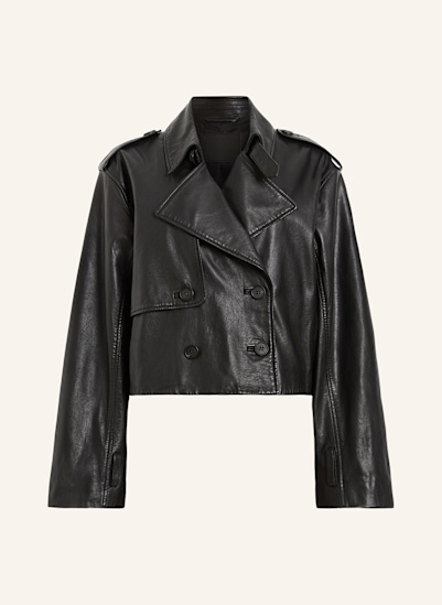 ALLSAINTS Cropped-Trenchcoat HENDRY aus Leder