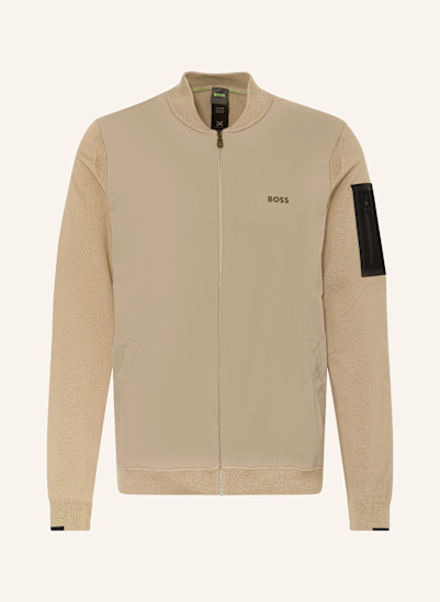 BOSS Sweatjacke EVER im Materialmix
