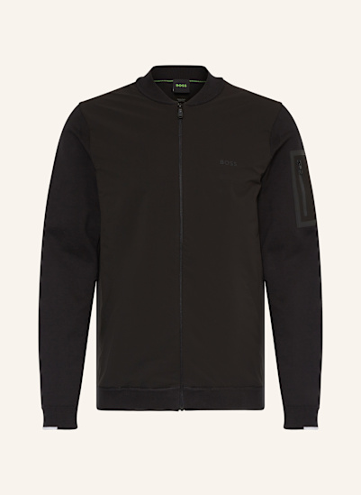 BOSS Sweatjacke EVER im Materialmix