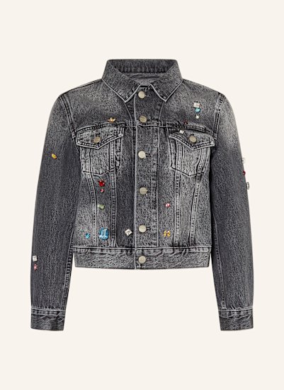 MARC JACOBS Cropped-Jeansjacke mit Schmucksteinen