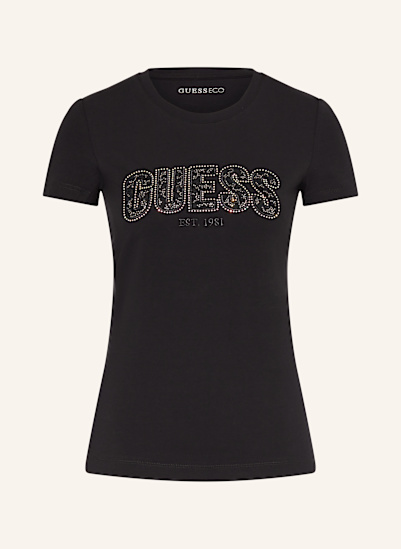 GUESS T-Shirt mit Schmucksteinen