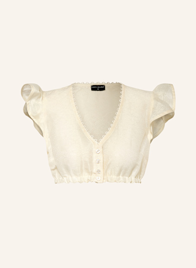 KINGA MATHE Dirndlbluse KIKI mit Leinen und Volants