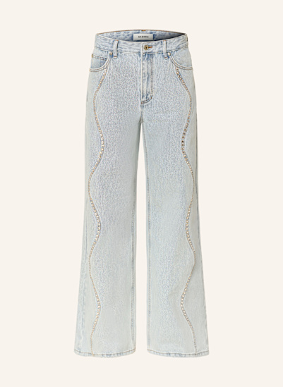 SANDRO Straight Jeans mit Schmucksteinen