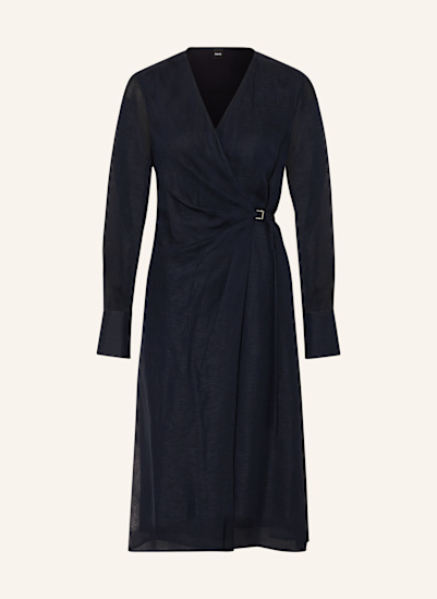 BOSS Wickelkleid DOSALA mit Leinen