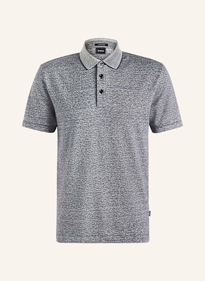 BOSS Piqué-Poloshirt PRESS mit Leinen