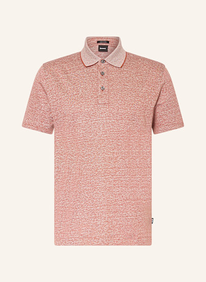 BOSS Piqué-Poloshirt PRESS mit Leinen