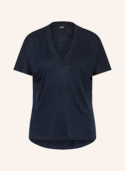 BOSS T-Shirt EYLINA mit Leinen