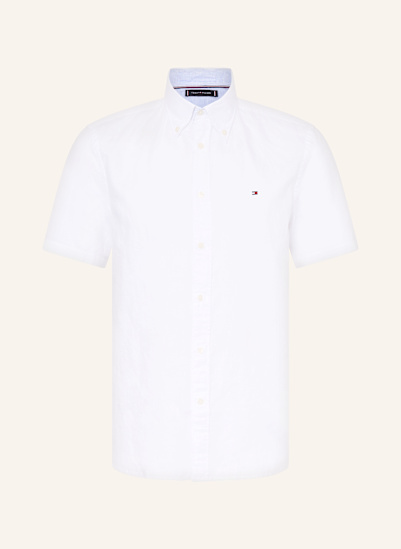 TOMMY HILFIGER Koszula z krótkim rękawem z dodatkiem lnu regular fit