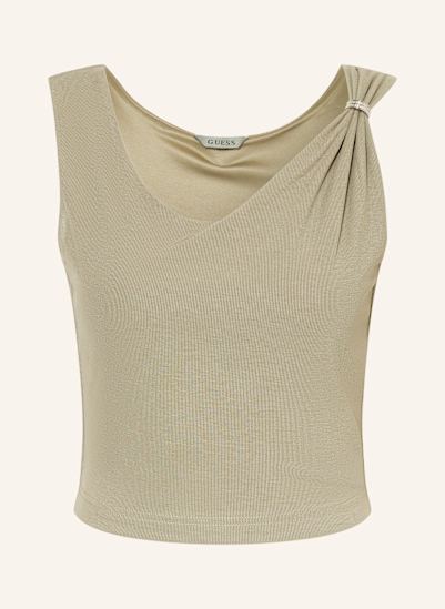 GUESS Cropped-Top AIMEE mit Schmucksteinen