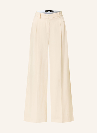 WEEKEND Max Mara Spodnie marlena VELIERO z lnem