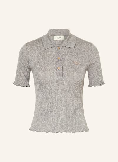 FENDI Jersey-Poloshirt mit Rüschen