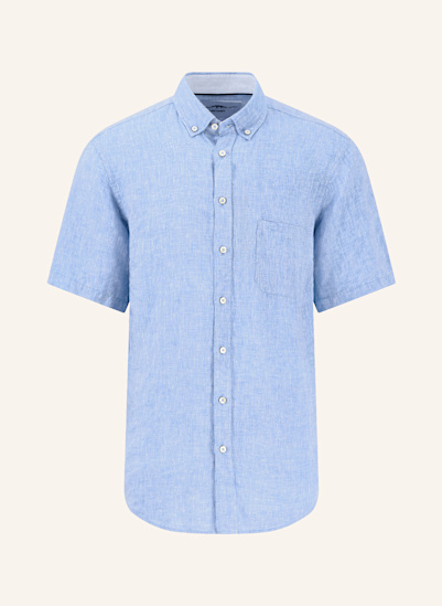 FYNCH-HATTON Kurzarm-Hemd Regular Fit aus Leinen