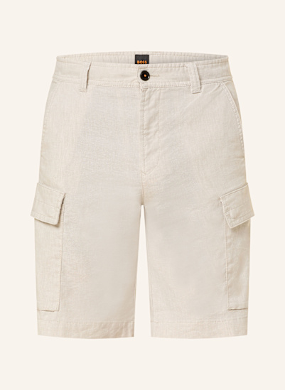BOSS Cargoshorts SISLA Relaxed Fit mit Leinen