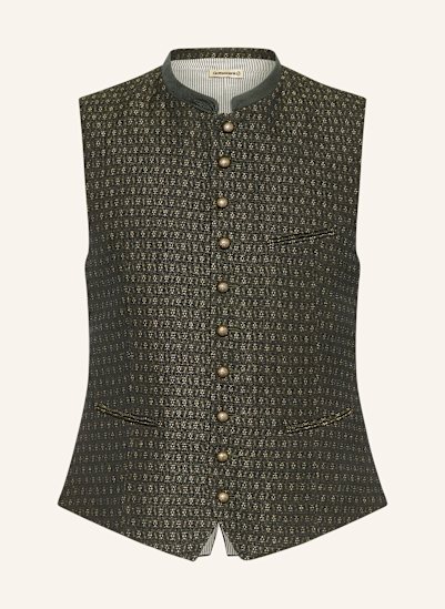 Gottseidank Krojová vesta KONSTANTIN Extra Slim Fit se lnem