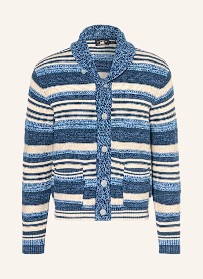 RRL Strickjacke mit Leinen