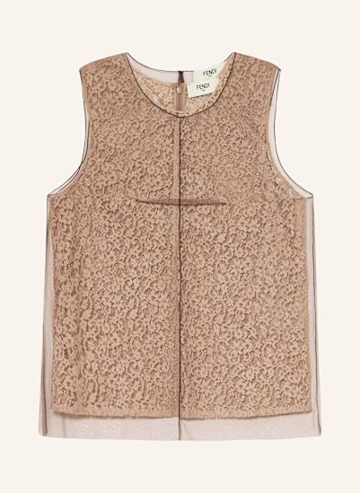 FENDI Blusentop im Materialmix