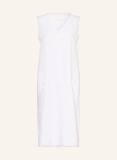 oui Kleid im Materialmix mit Leinen