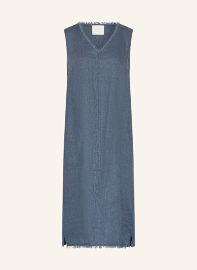 oui Kleid im Materialmix mit Leinen