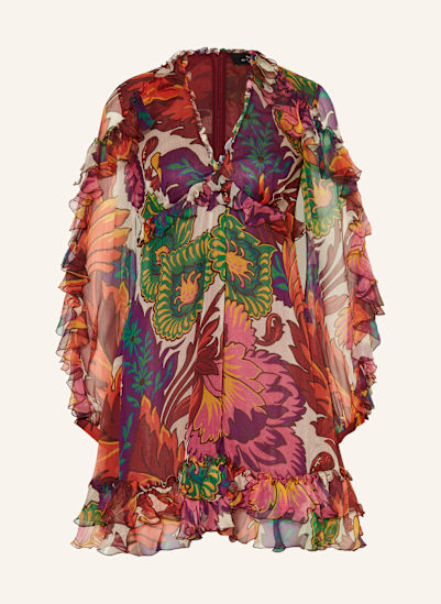 ETRO Seidenkleid mit Rüschen