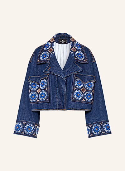 ETRO Denim jacket with decorative beads