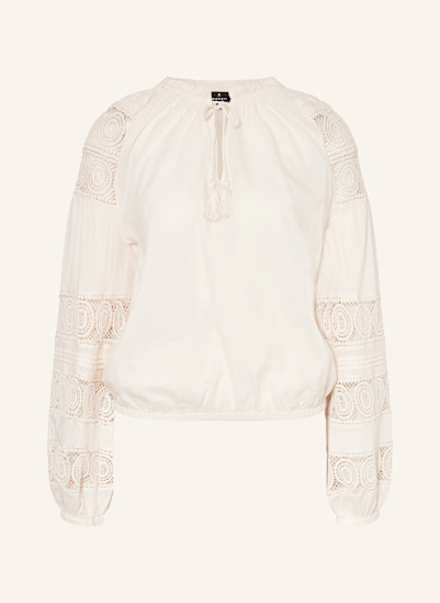 monari Bluse mit Lochspitze und Rüschen