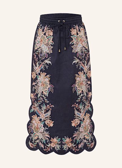 ZIMMERMANN Leinenrock RHIANNON in Jeansoptik