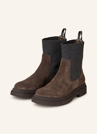 BRUNELLO CUCINELLI Chelsea-Boots mit Schmucksteinen