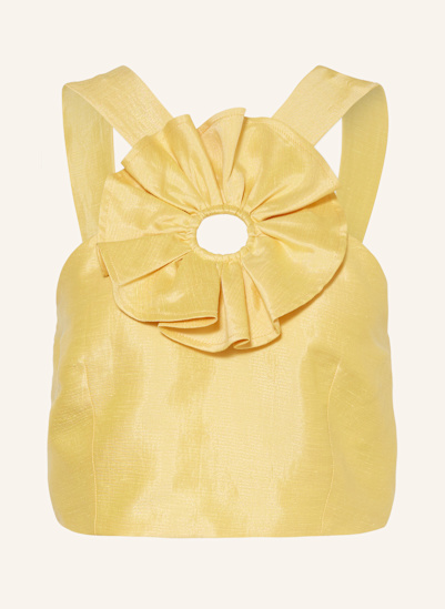 SANDRO Cropped-Top mit Leinen