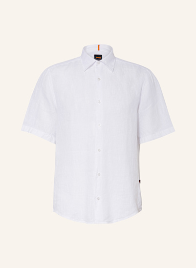BOSS Kurzarm-Hemd RASH Regular Fit aus Leinen