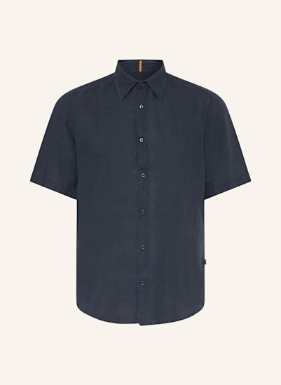BOSS Kurzarm-Hemd RASH Regular Fit aus Leinen