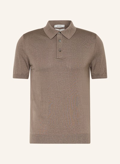 COS Strick-Poloshirt mit Seide