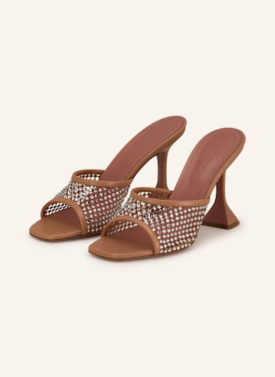 AMINA MUADDI Mules LUPITA mit Schmucksteinen