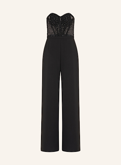 Hey Kyla Off-Shoulder-Jumpsuit mit Schmucksteinen