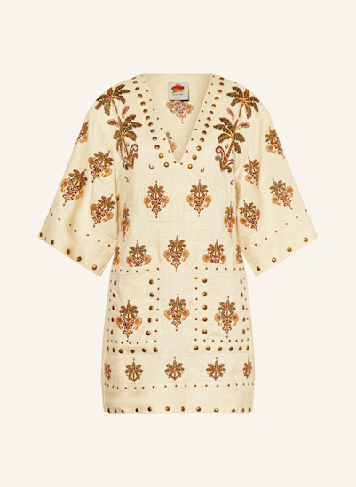 FARM RIO Leinenkleid COCONUT TREE TAPESTRY mit Nieten