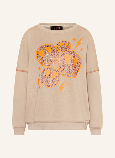 miss goodlife Sweatshirt mit Schmucksteinen