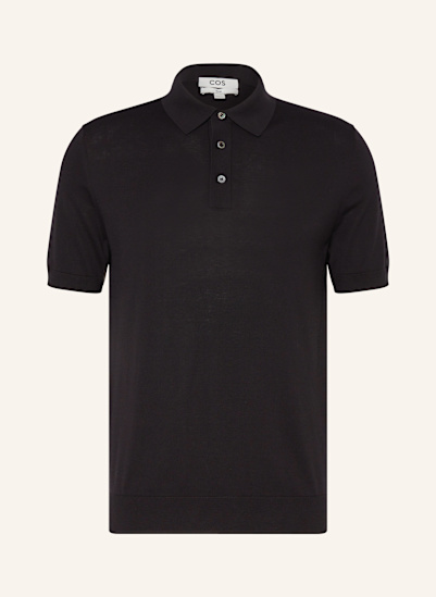 COS Strick-Poloshirt mit Seide