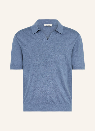 COS Strick-Poloshirt Loose Fit aus Leinen