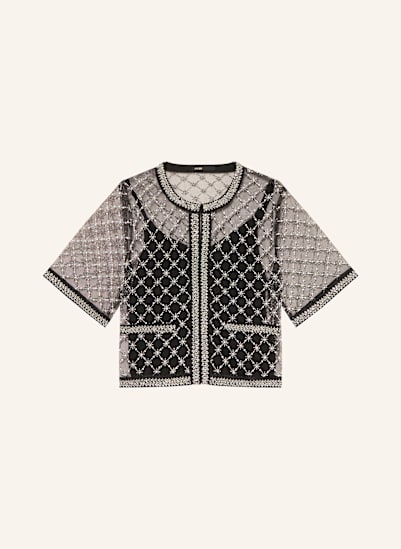 maje Blusenshirt mit Schmucksteinen