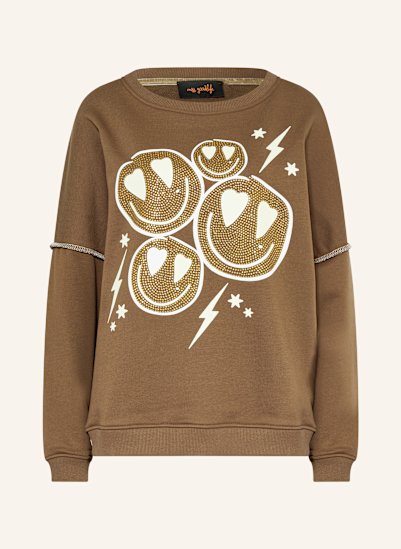 miss goodlife Sweatshirt mit Schmucksteinen