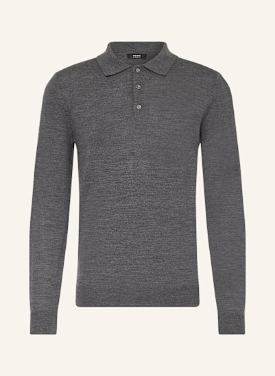 REISS Strick-Poloshirt TRAFFORD aus Merinowolle