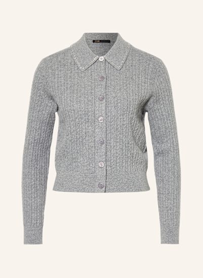 maje Strickjacke mit Schmucksteinen