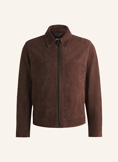 BOSS Lederjacke H-MALBANO5 Regular Fit