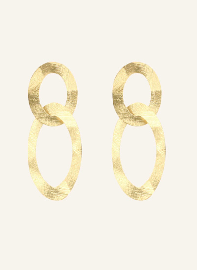 LOTT.gioielli Ohrhänger CLASSIC EARRINGS DOUBLE OVAL SATIN by GLAMBOU