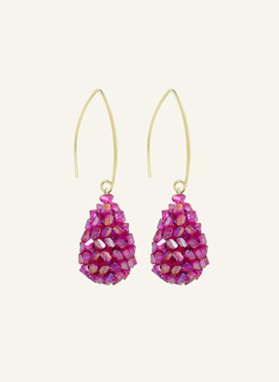 LOTT.gioielli Ohrhänger NOVA CONE XS RAW FUCHSIA PURPLE by GLAMBOU