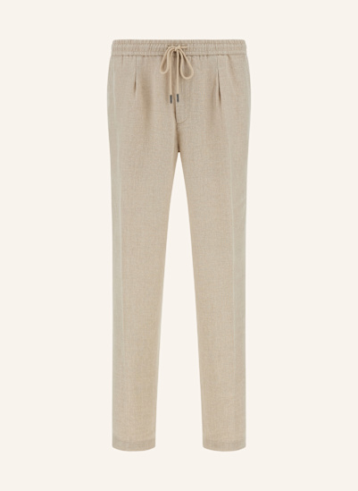 BOGGI MILANO Leinenhose im Jogging-Stil