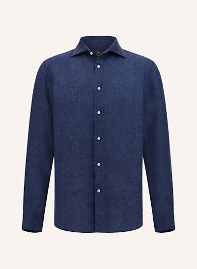 BOGGI MILANO Leinenhemd Regular