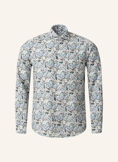 ETON Leinenhemd mit Mosaikblütenmuster Slim Fit