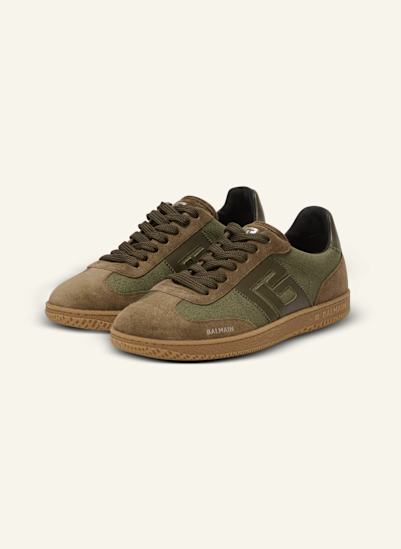 BALMAIN Sneakers Balmain Swan aus Leder und Canvas