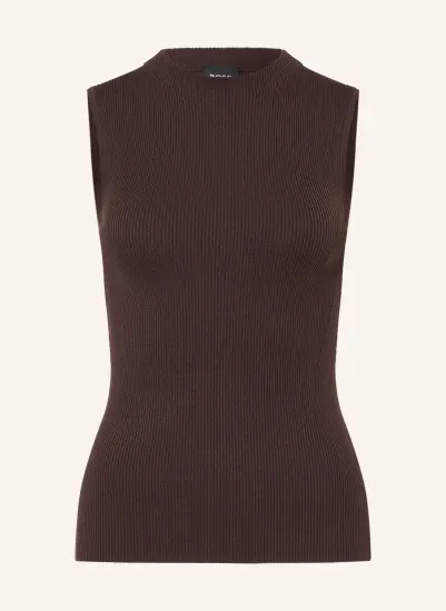 BOSS Stricktop FESKIES DUNKELBRAUN